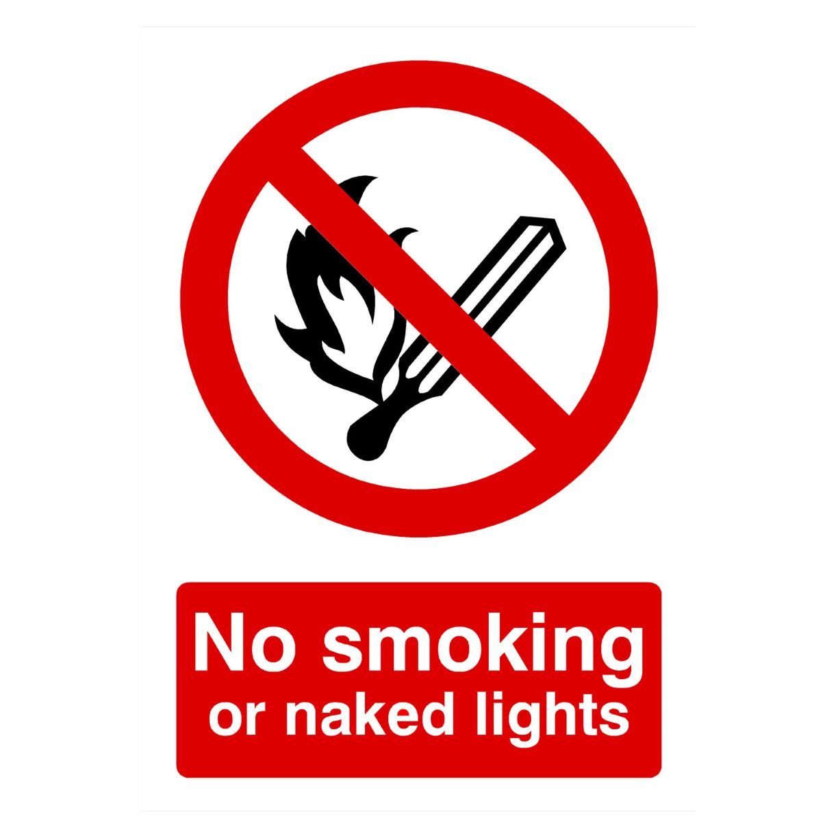 No Smoking Or Naked Lights Sign