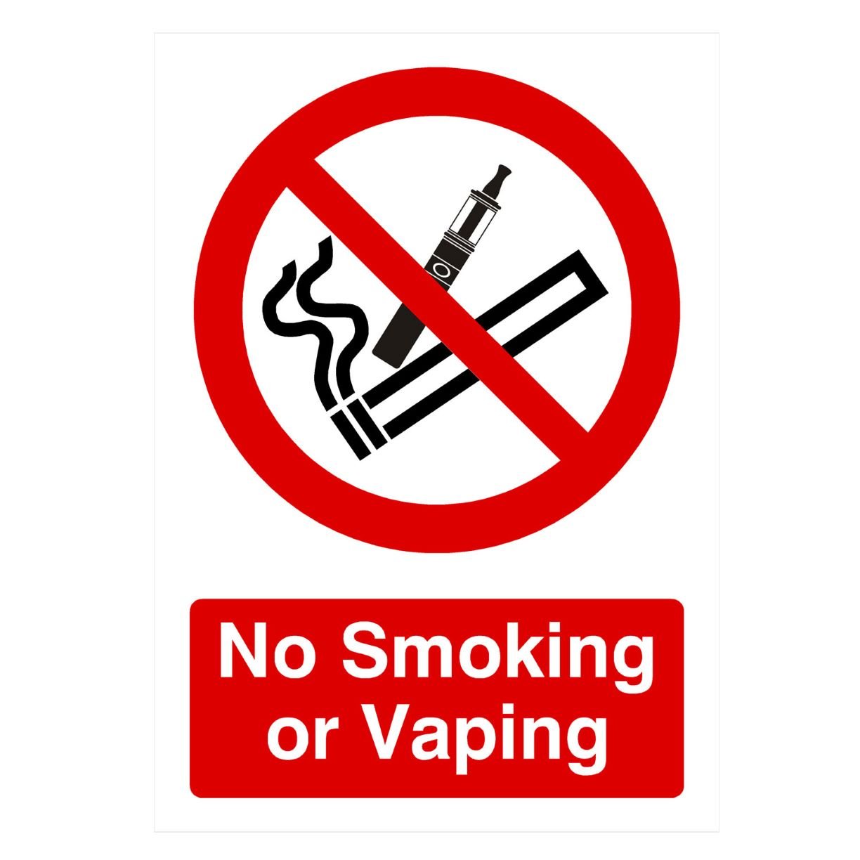 No Smoking or Vaping Sign