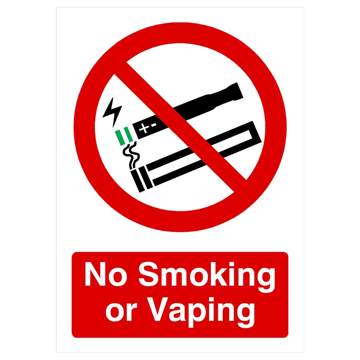 No Smoking or Vaping Sign