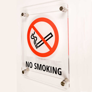 No Smoking Sign Clear Acrylic