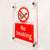 No Smoking Sign Clear Acrylic v2