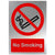 No Smoking Sign in Brushed Silver