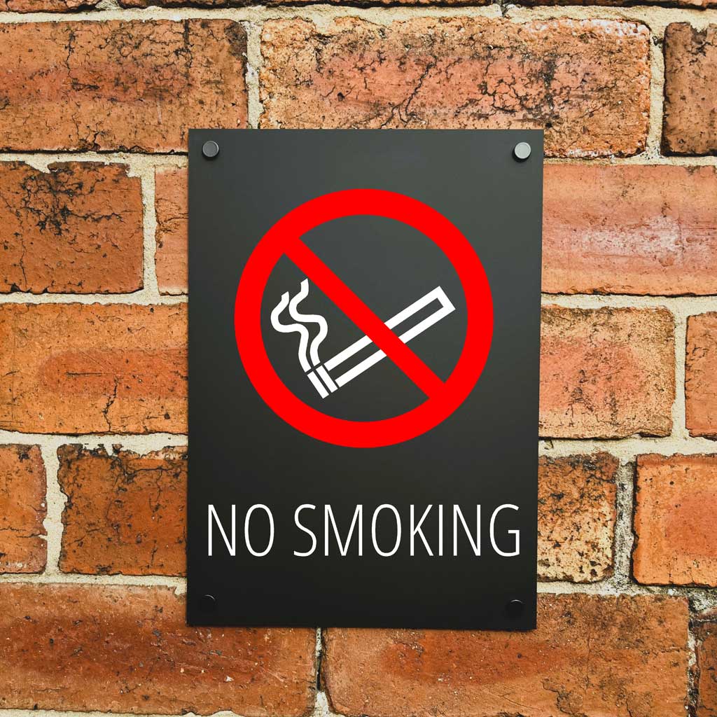 No Smoking Sign Midnight Black