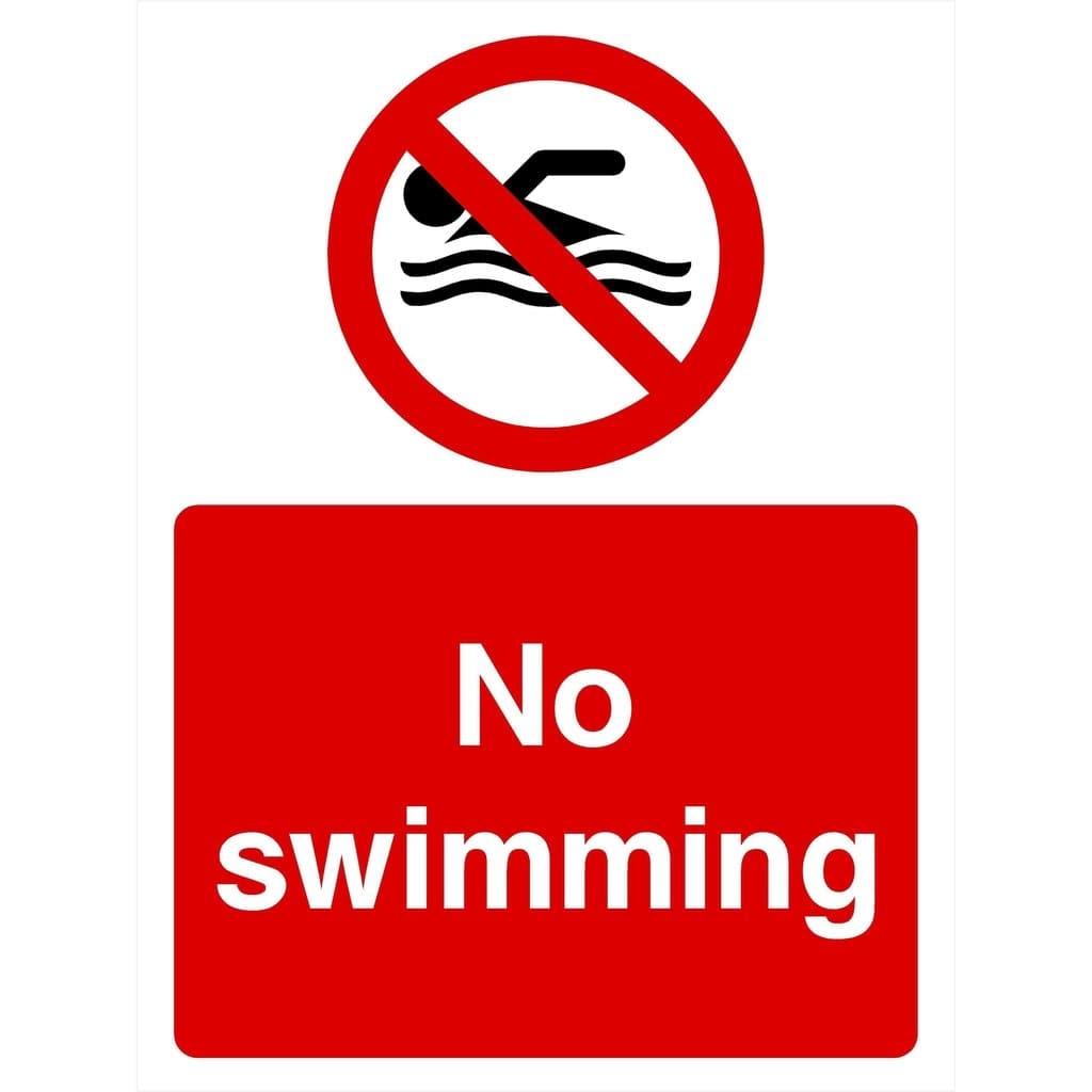 No Swimming Sign