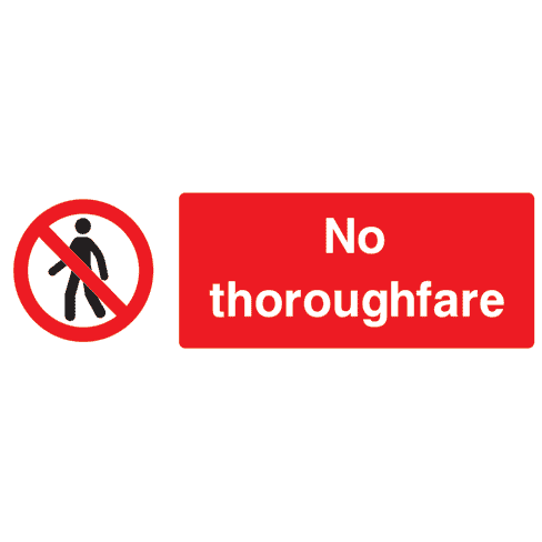 No Thoroughfare Sign