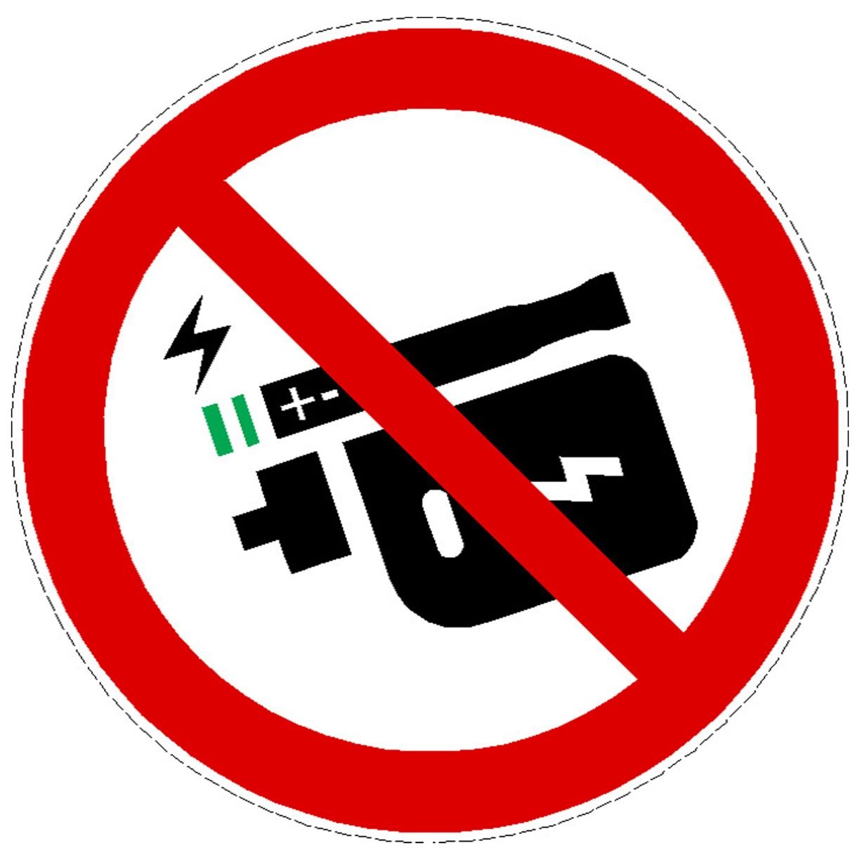 No Vaping or Smoking Sign Symbol