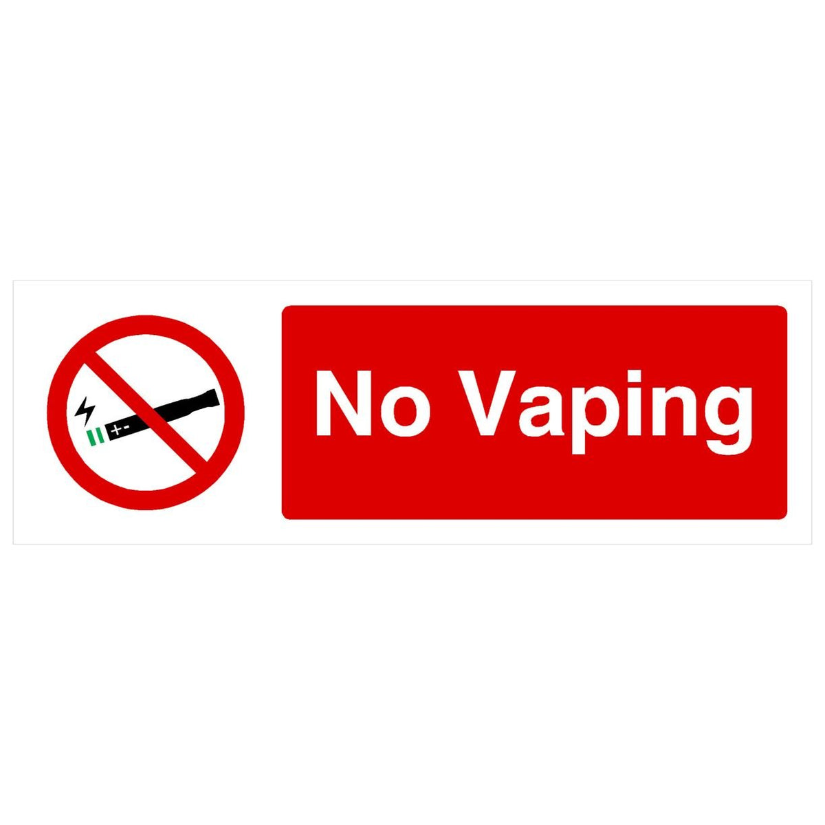 No Vaping Sign