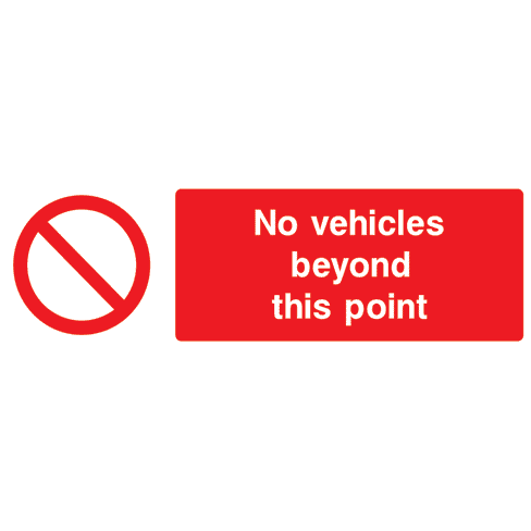 No Vehicles Beyond This Point Sign Landscape