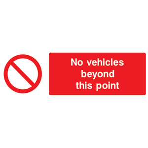 No Vehicles Beyond This Point Sign Landscape