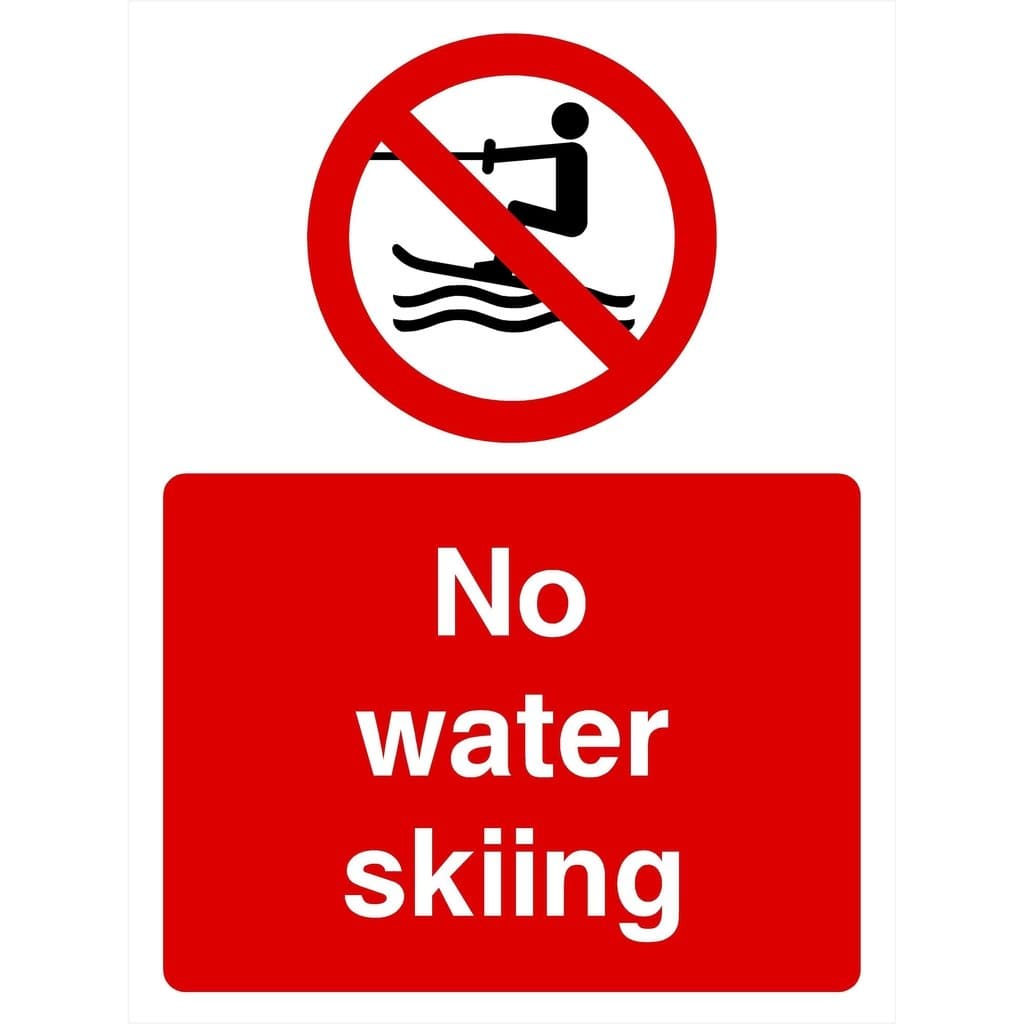 No Water Skiing Sign