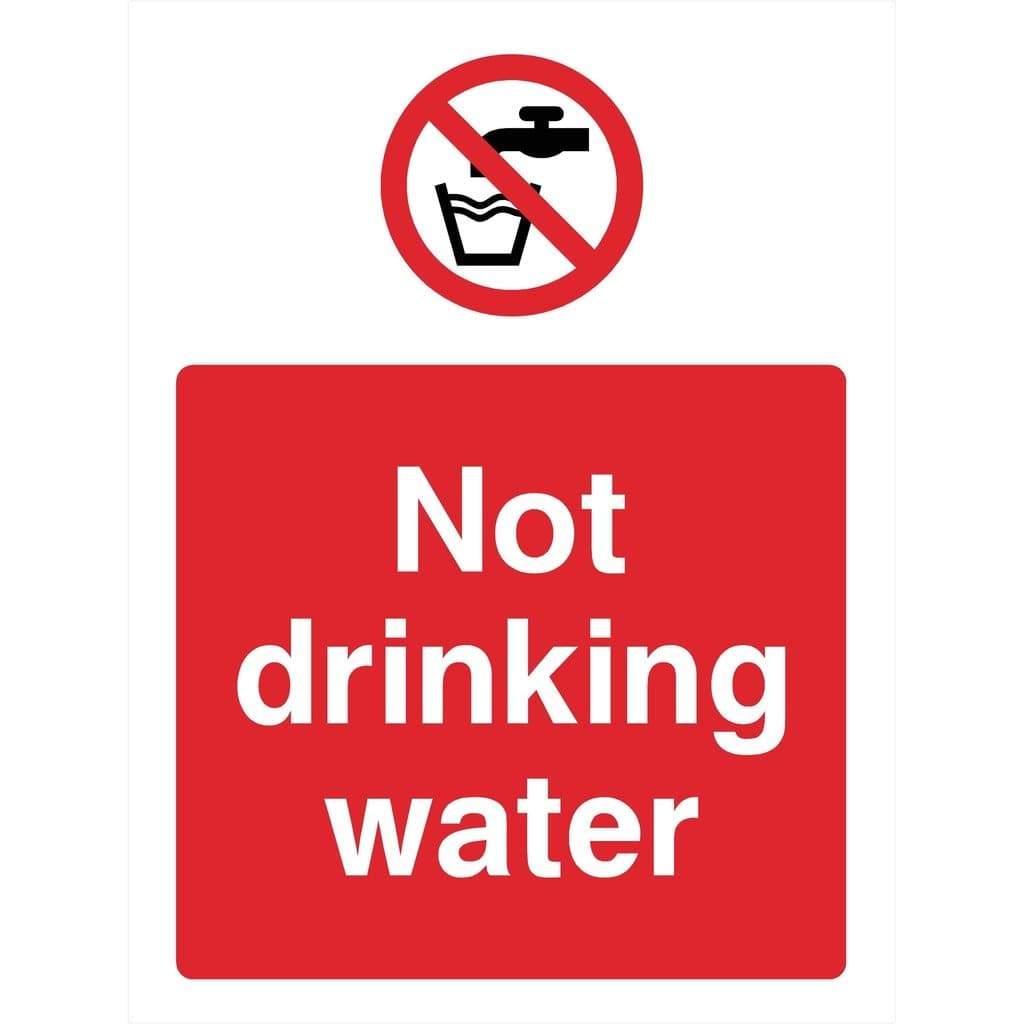 Not Drinking Water Sign