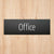 Office Door Sign Midnight Black Landscape