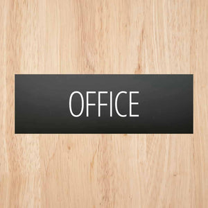 Office Door Sign Midnight Black Landscape