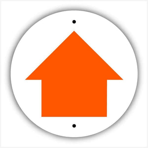 Orange Arrow Waymarker sign