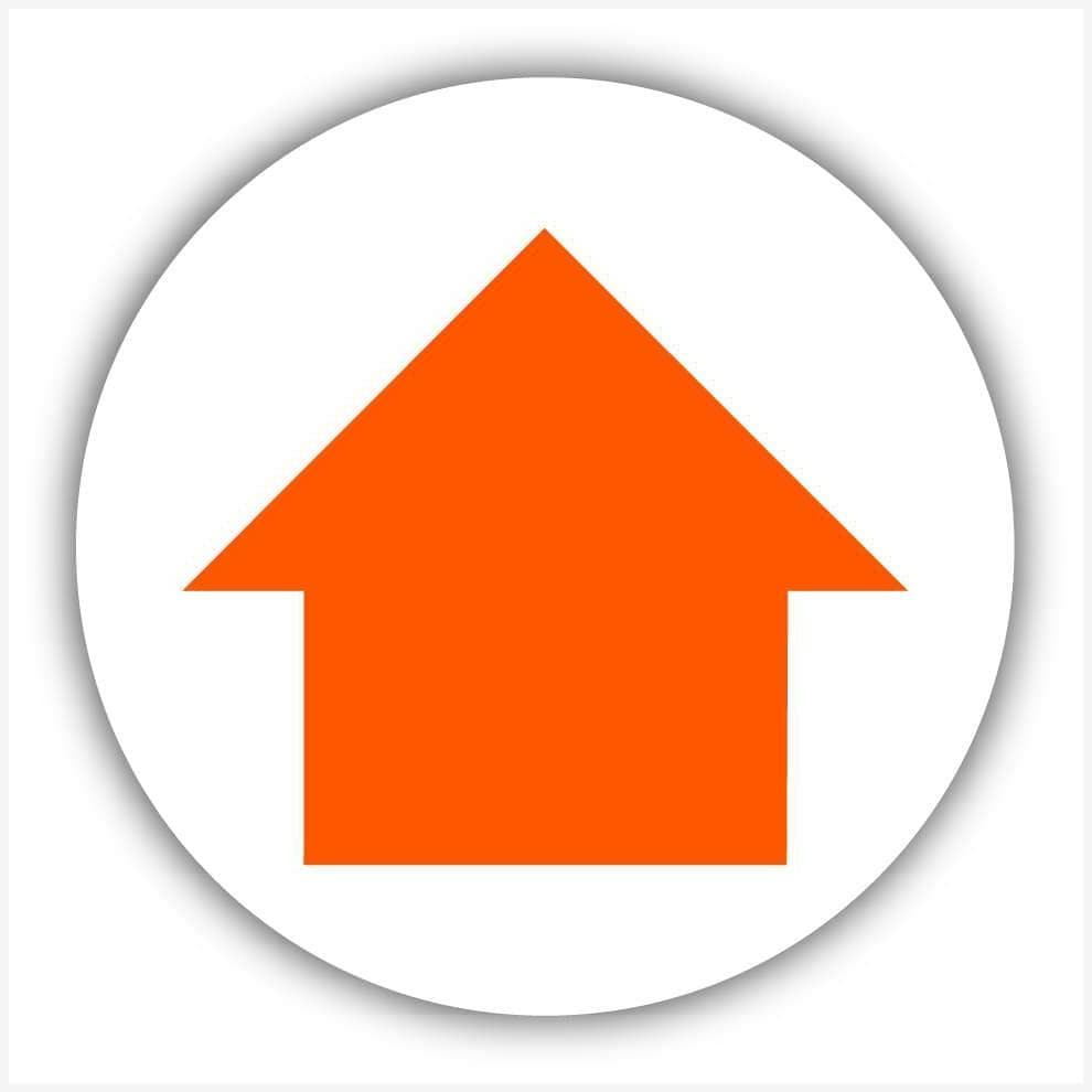 Orange Arrow Waymarker sign