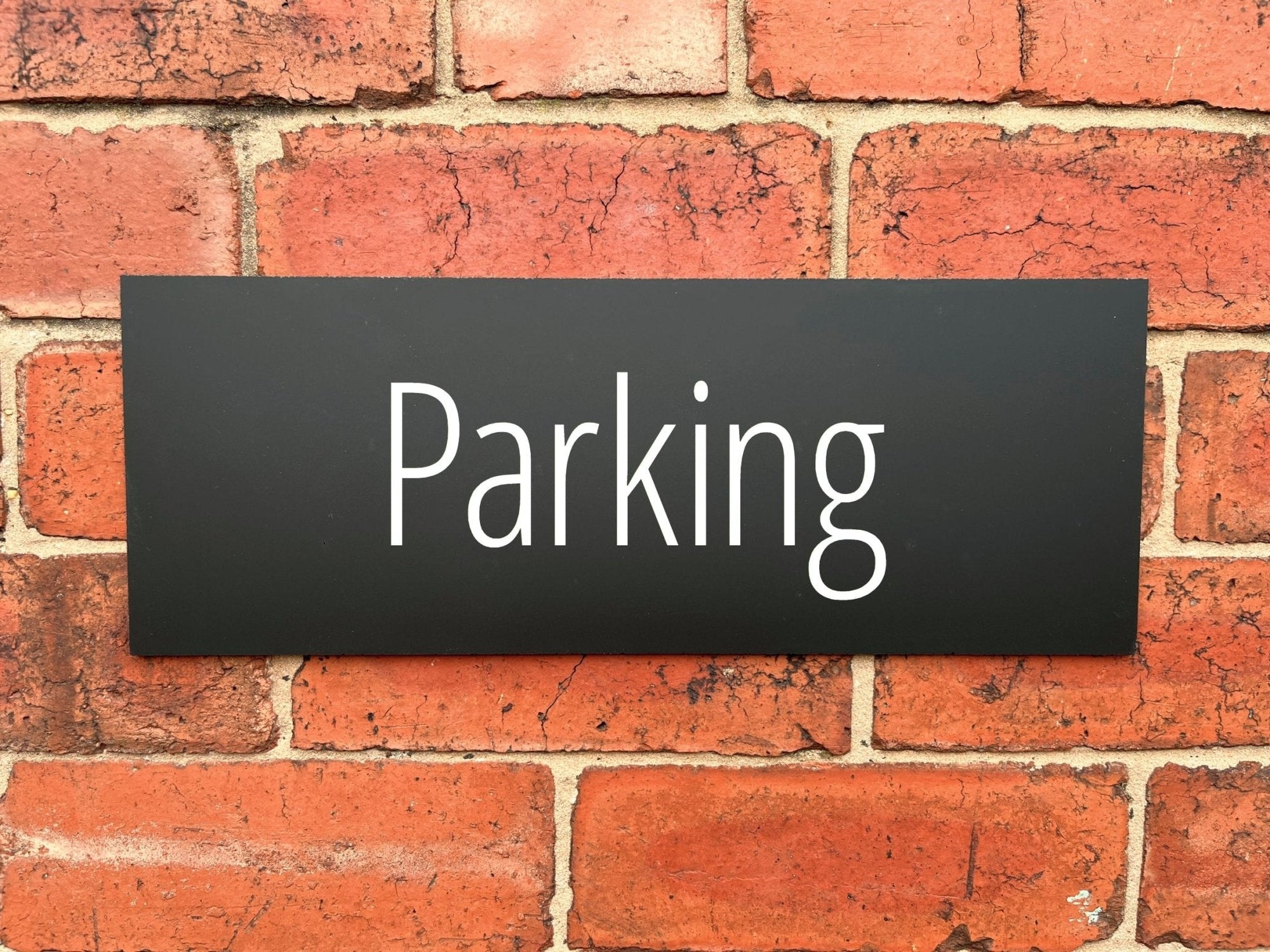 Parking Sign Midnight Black Landscape