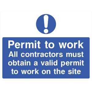 Permit To Work Sign