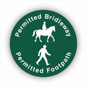 Permitted Bridleway & Footpath Waymarker sign