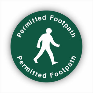 Permitted Footpath Waymarker sign