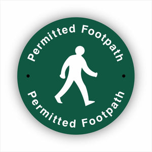 Permitted Footpath Waymarker sign