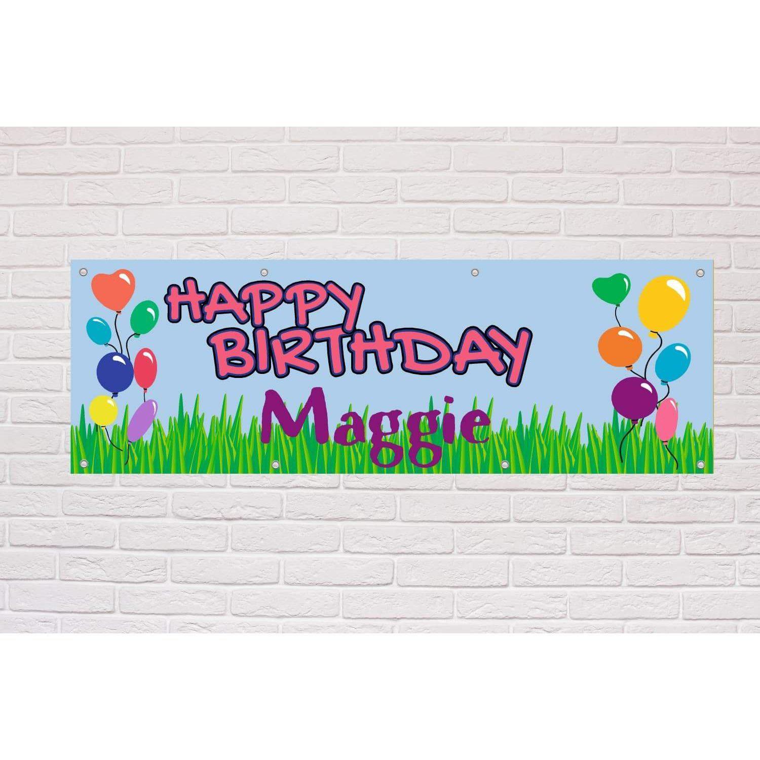 Personalised Balloons Birthday banner