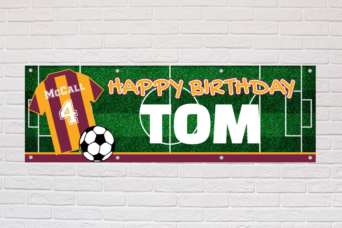 Personalised Birthday Banner | Claret and Amber City