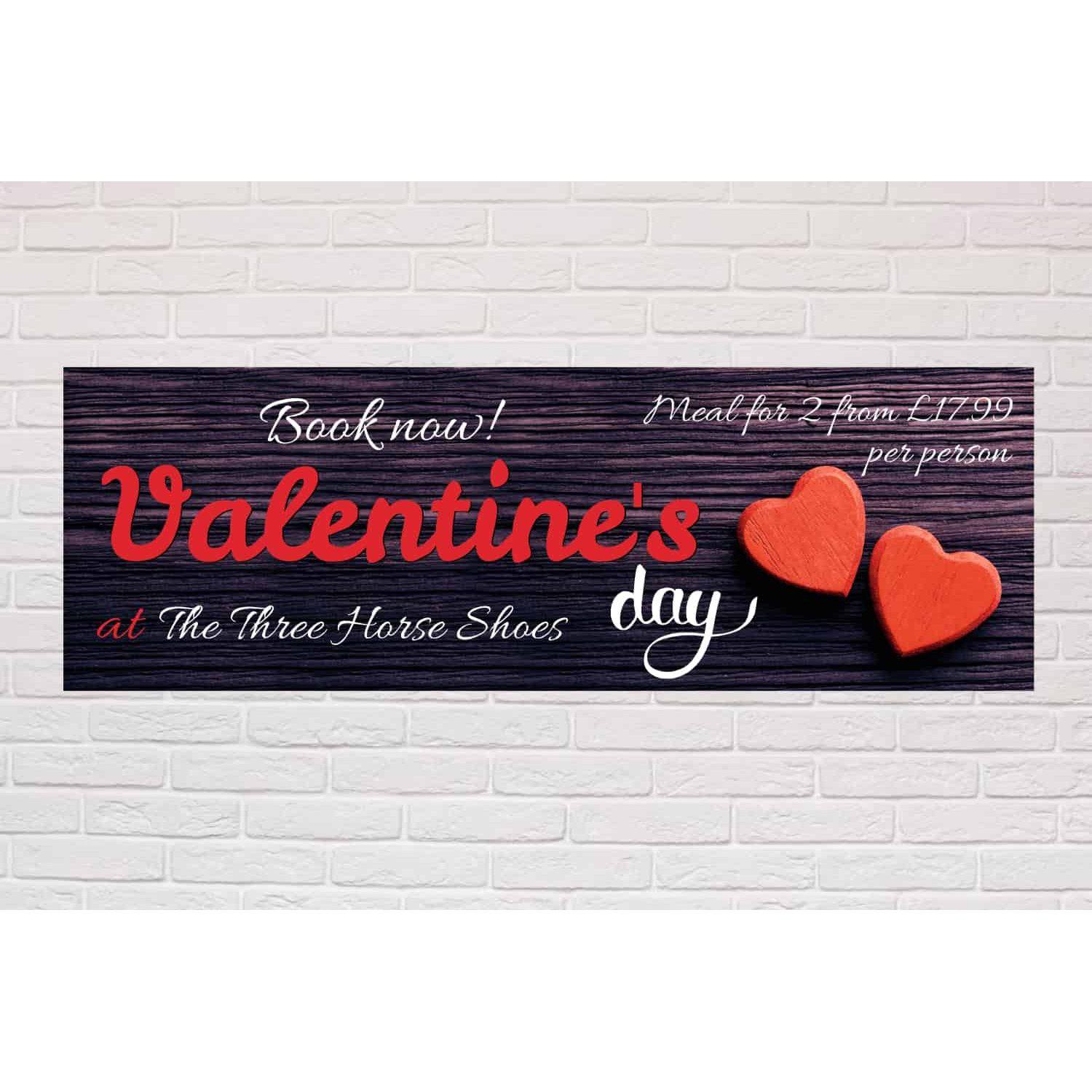 Personalised Book Now For Valentine's Banner