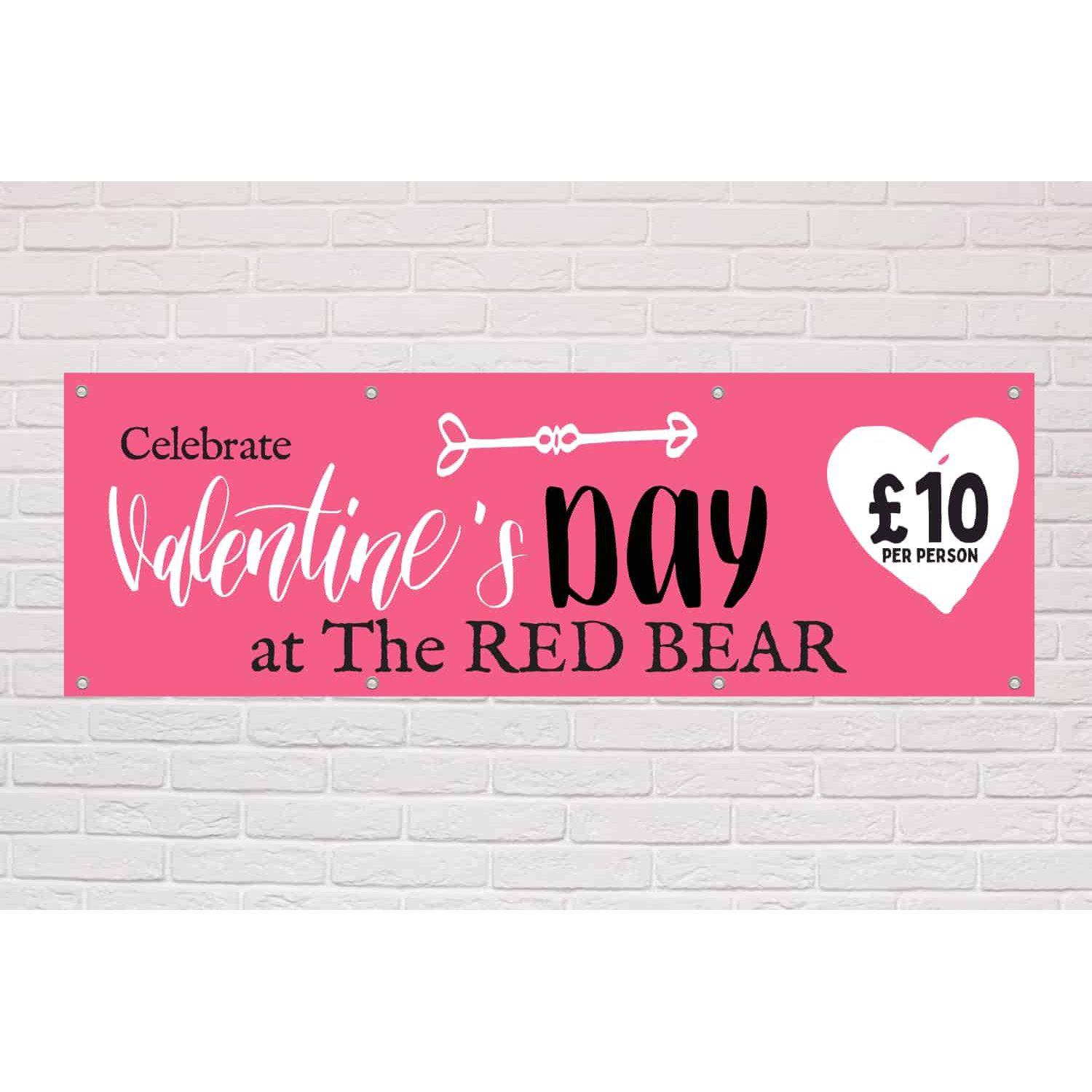 Personalised Celebrate Valentine's Promotional Banner