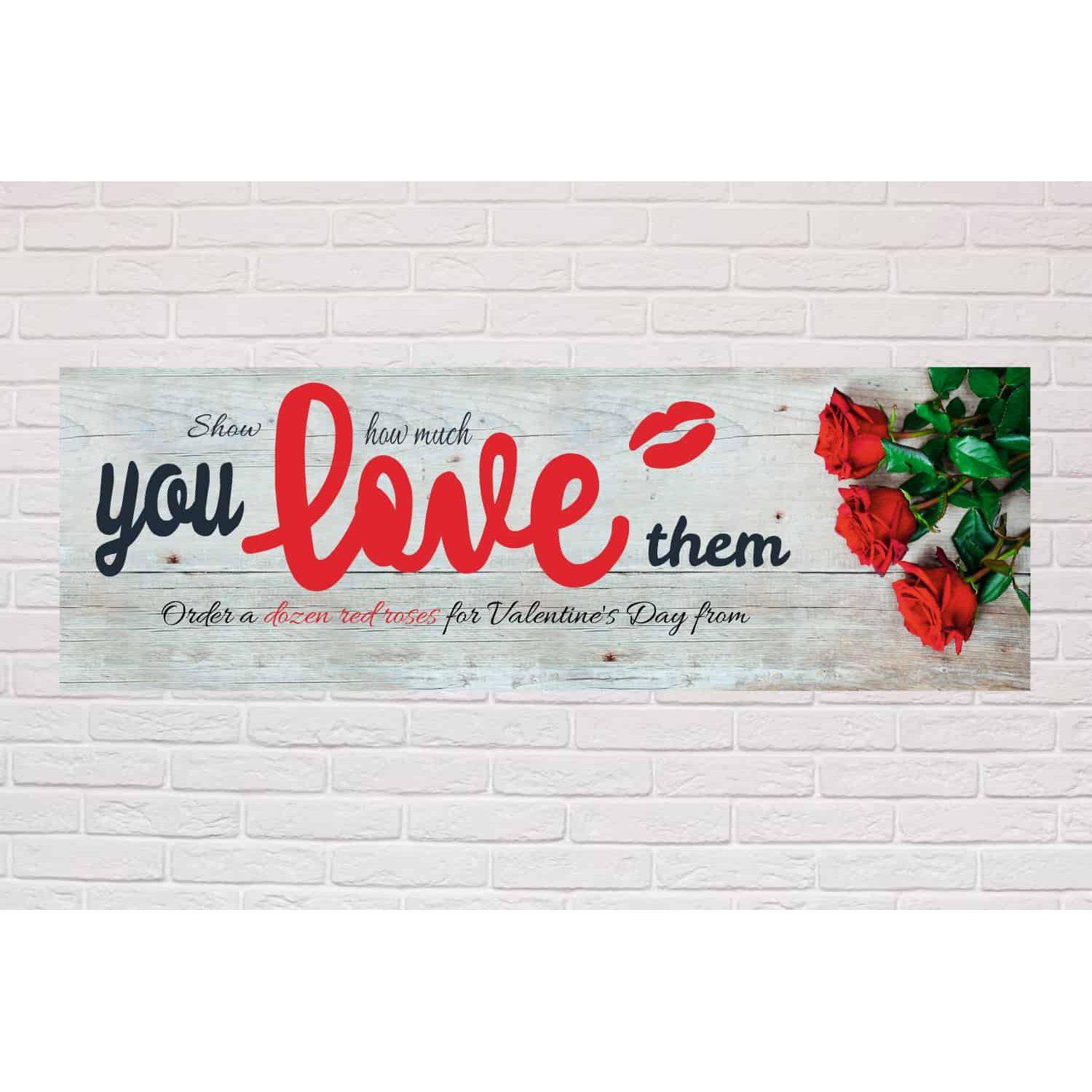 Personalised Florists Valentine's Banner