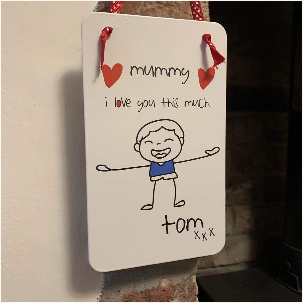 Personalised I Love You This Much Little Boy Sign