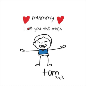 Personalised I Love You This Much Little Boy Sign