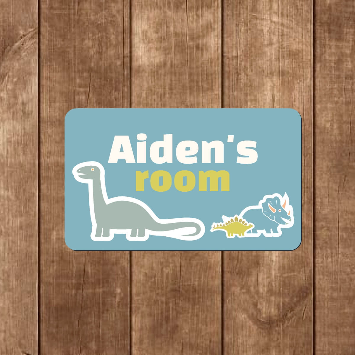 Personalised Kid's Door Sign | Dinosaurs