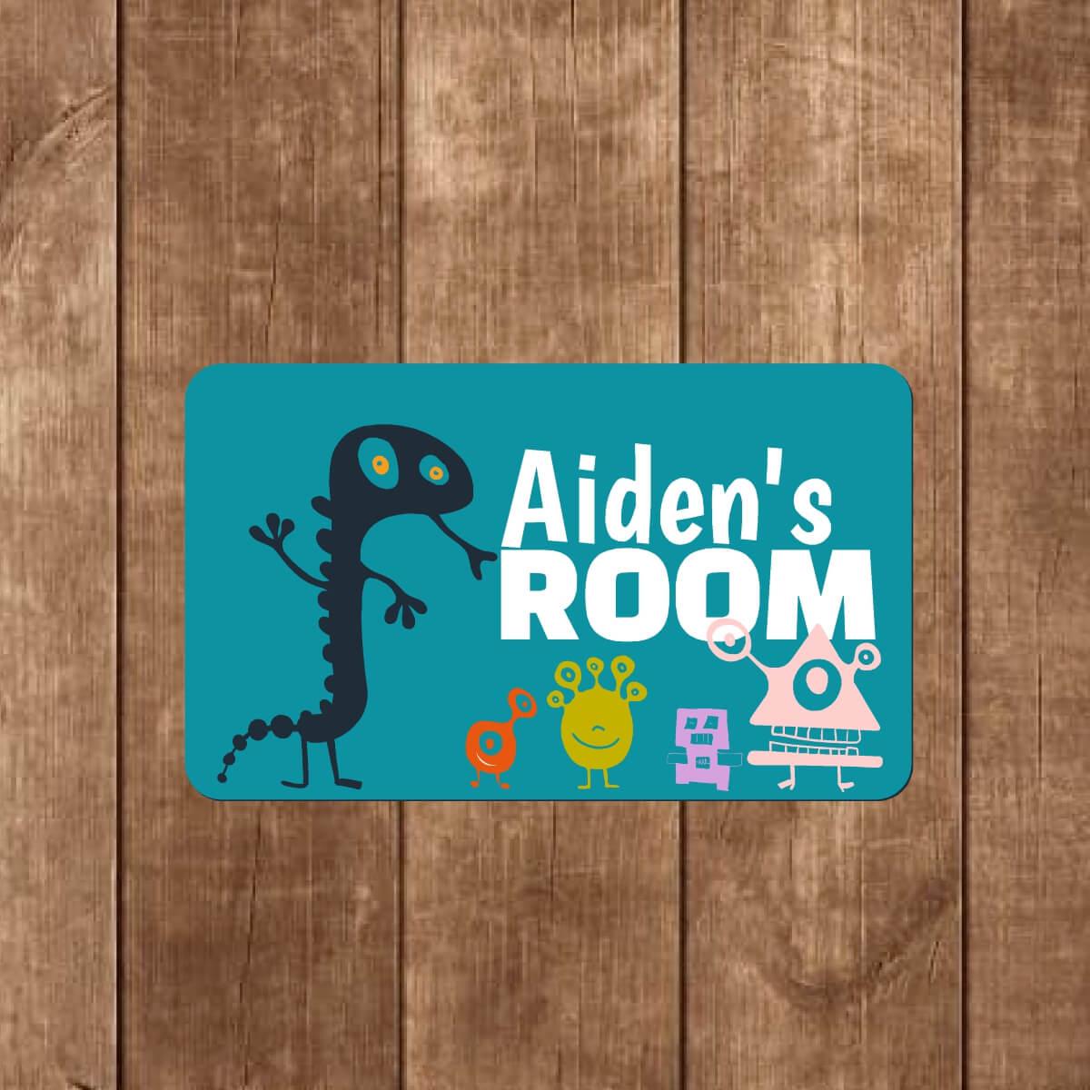 Personalised Kid's Door Sign | Monsters