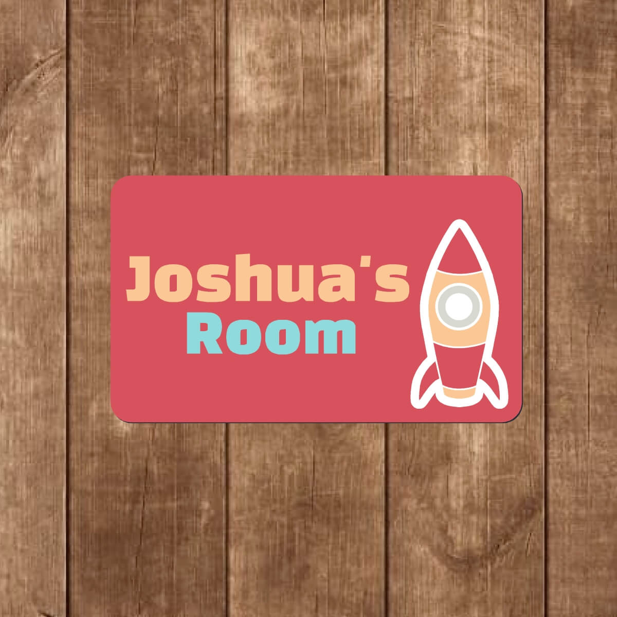 Personalised Kid's Door Sign | Rocket Design