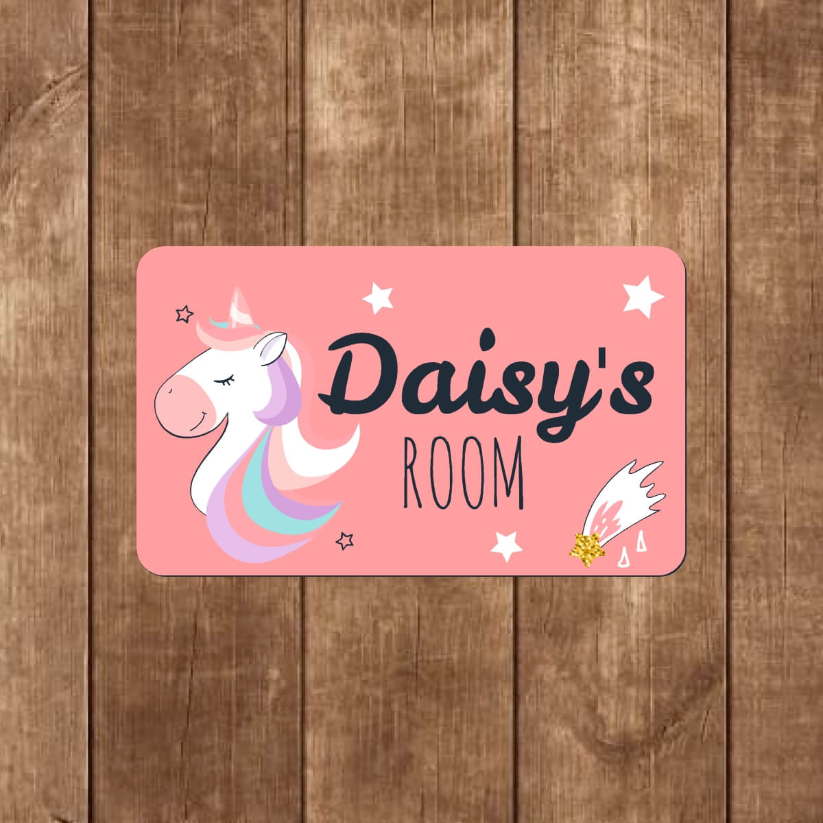 Personalised Kid's Door Sign | Unicorn Design