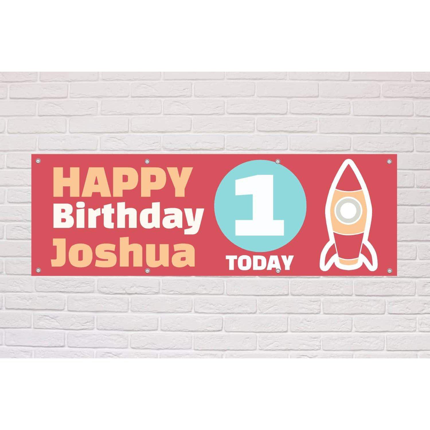 Personalised Kid's Party Rocket Banner