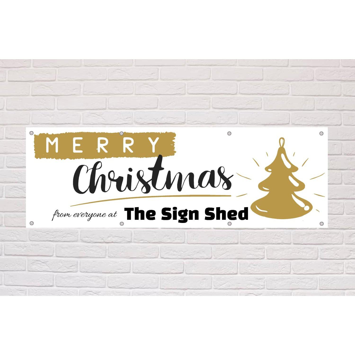 Personalised Merry Christmas Banner | Christmas Tree