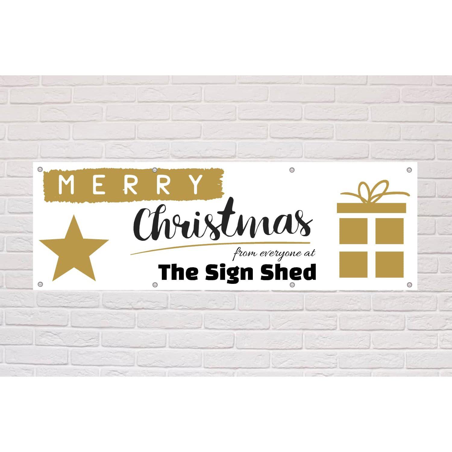 Personalised Merry Christmas From Everyone Banner