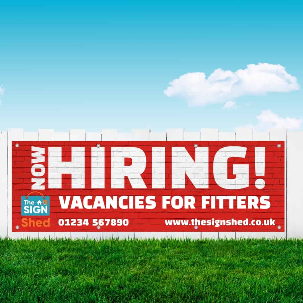 Personalised Now Hiring Recruitment Banner