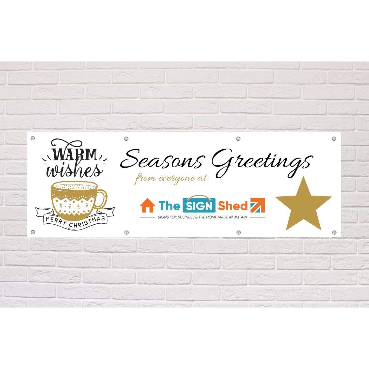 Personalised Seasons Greetings to our Customers Banner