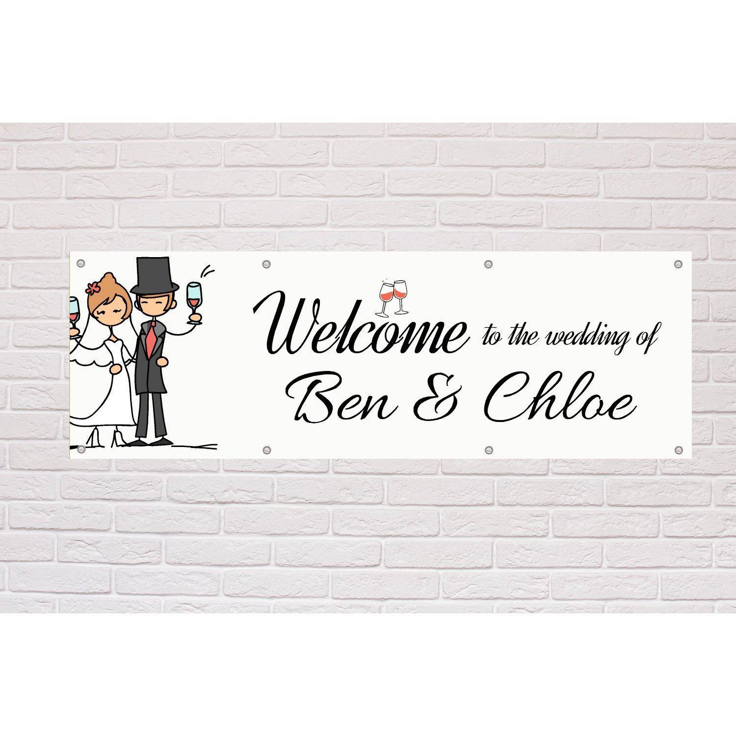 Personalised Welcome to Wedding banner