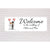 Personalised Welcome to Wedding Hearts banner