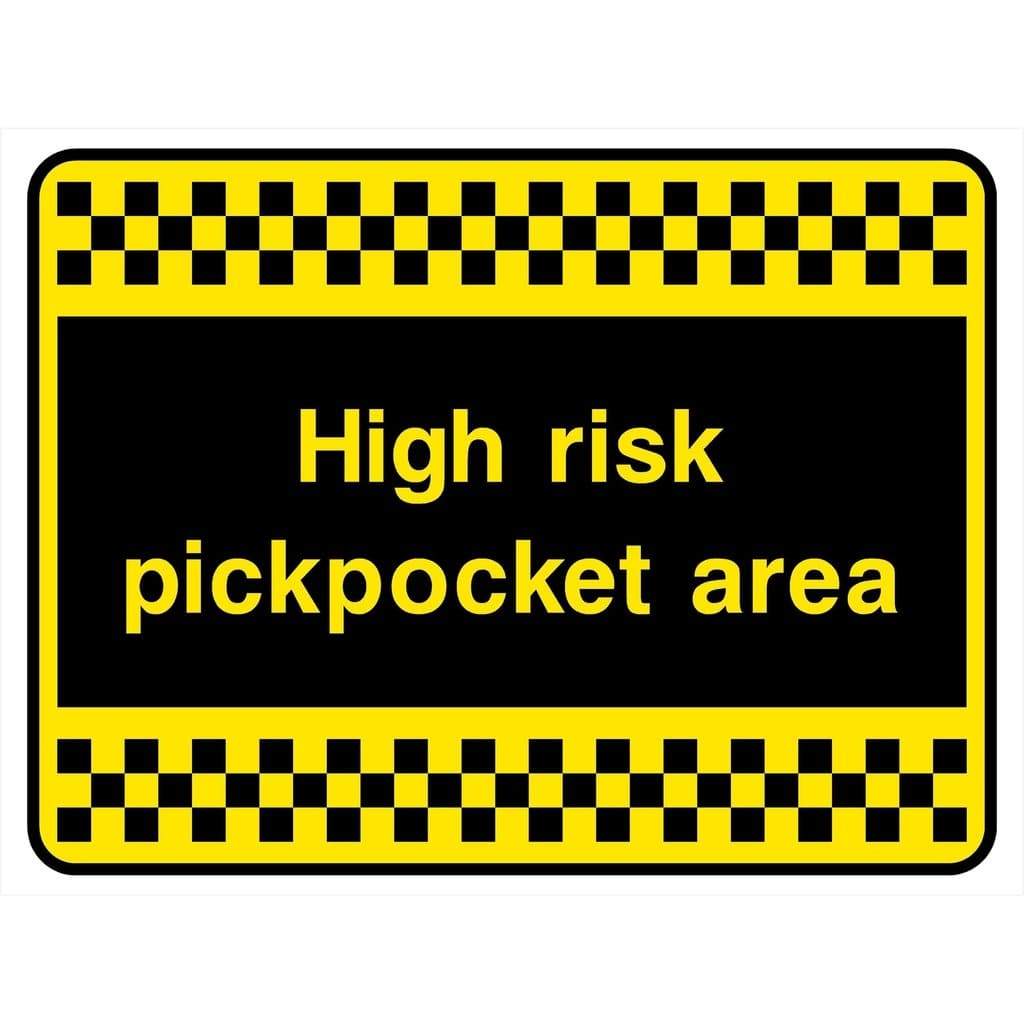 Pickpocket Area Sign