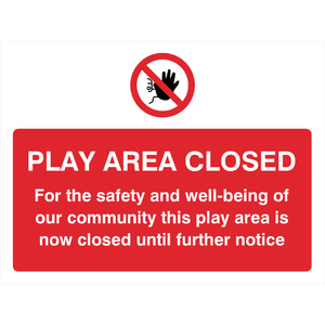 Play Area Closed Sign