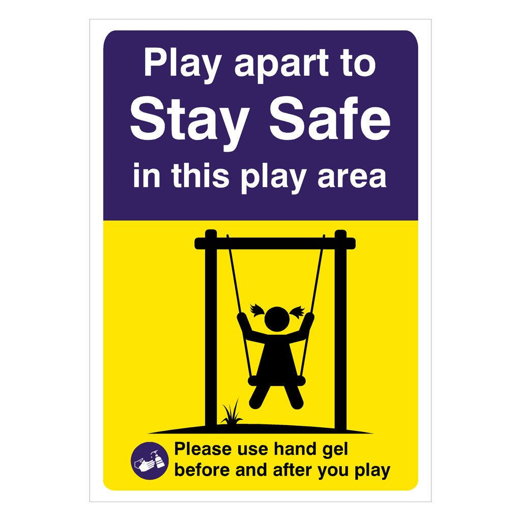 Play Area Social Distancing Hand Gel Sign