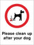 Please Clean Up After Your Dog Sign