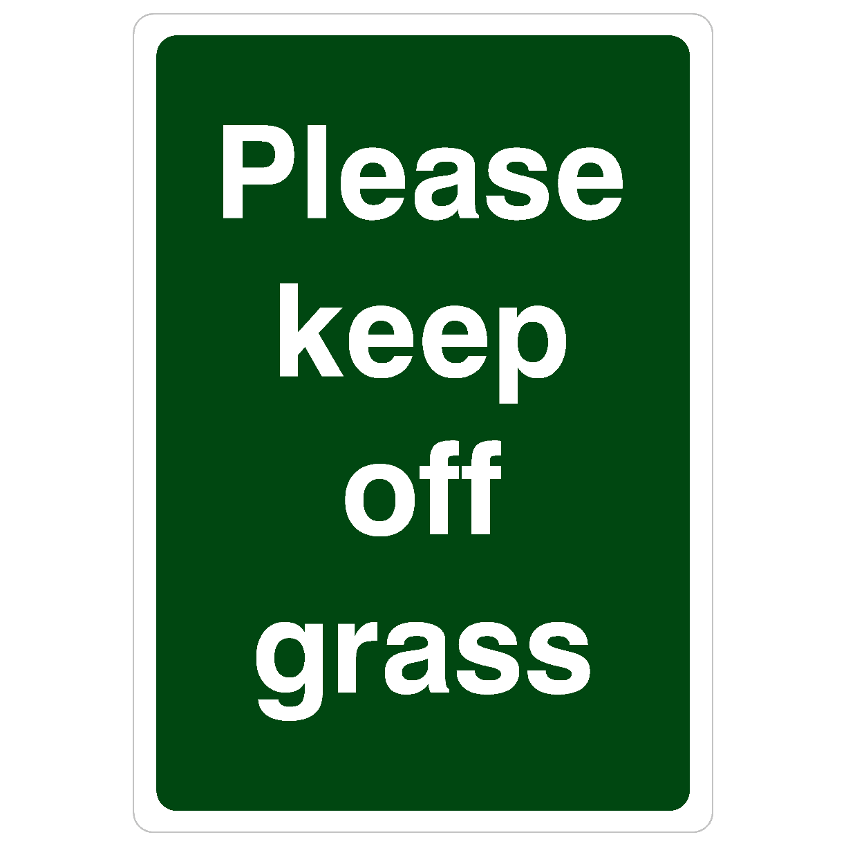 Please Keep Off Grass Sign Portrait