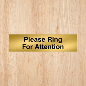 Please Ring For Attention Sign