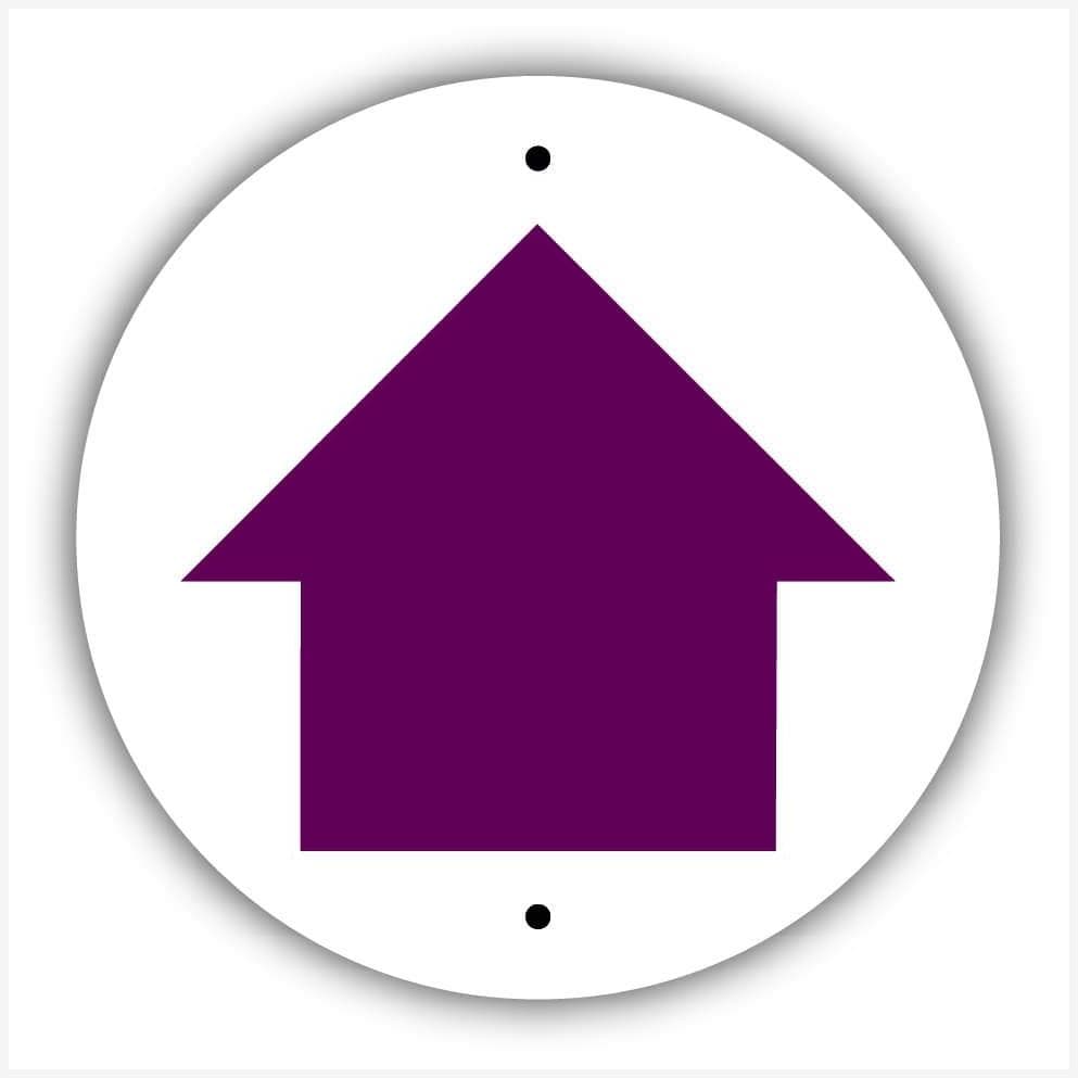 Plum Arrow Waymarker sign