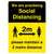 Practising Social Distancing 2m Sign